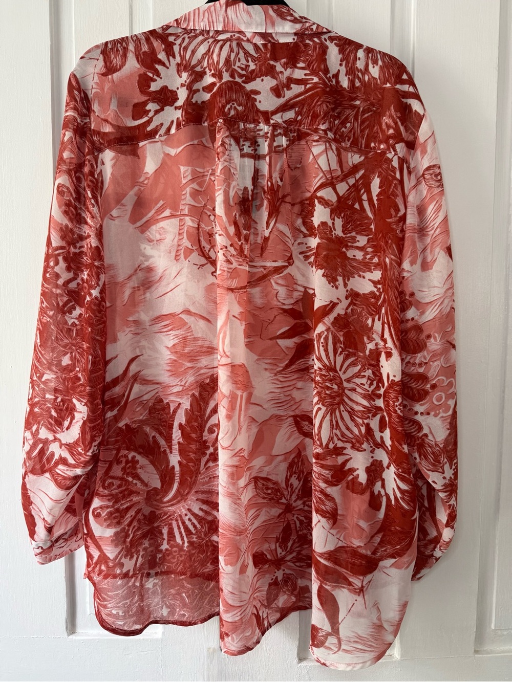 Tommy Hilfiger 2pc Set: Tropical Floral Blouse & Coordinating Eyelet Tank - 1X - Picture 5 of 13